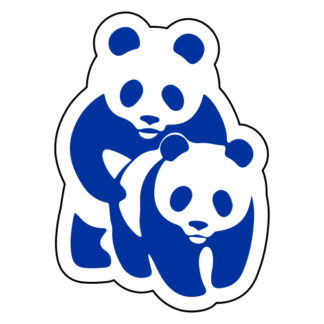 Naughty Panda Sticker (Blue)